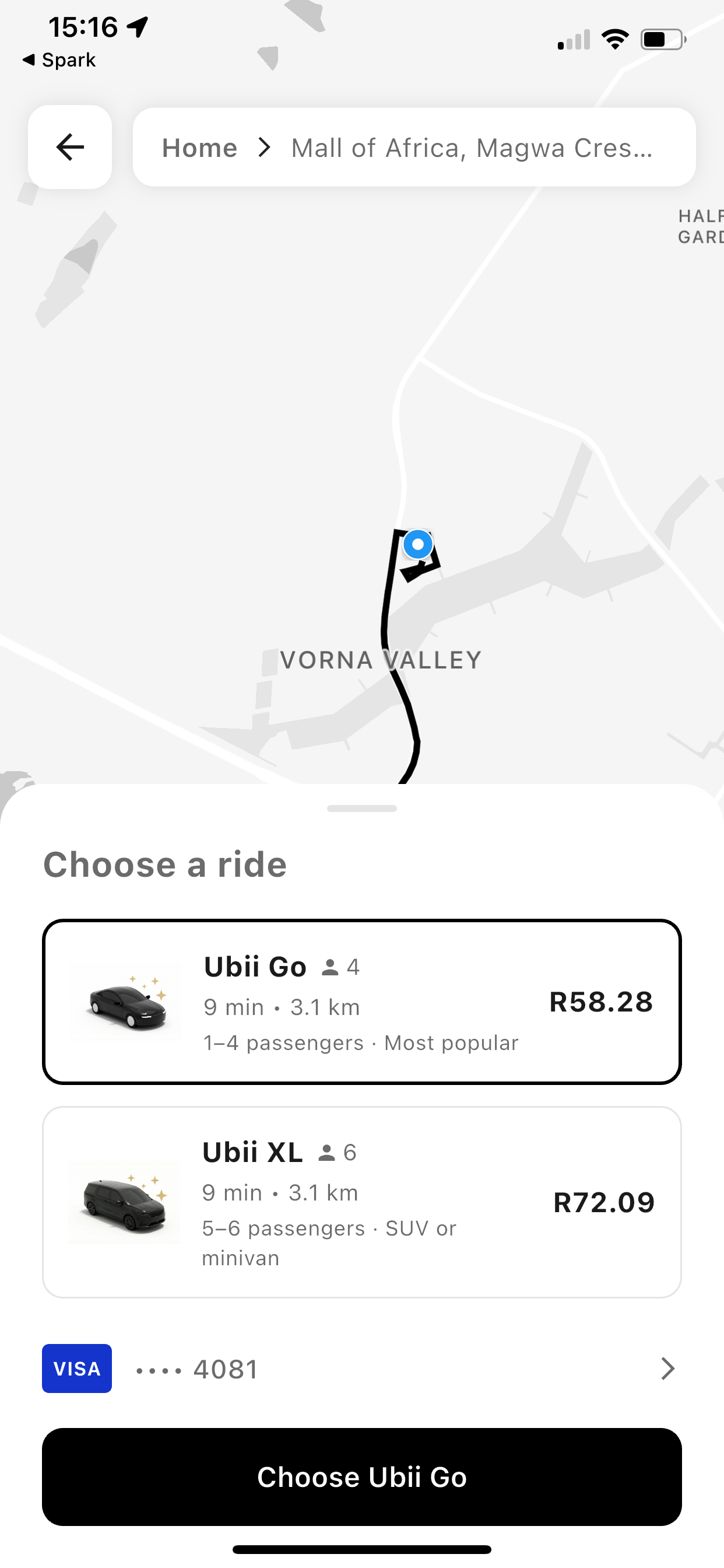 Ubii Ride screenshot 3